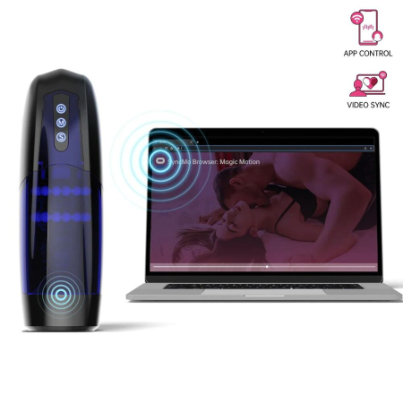 Інтерактивний смарт мастурбатор Magic Motion Xone, імітація фрикцій, 10 режимів, кнопка турбо - фото №9