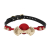 Розкішний силіконовий кляп Zalo Silicone Ball Gag Red, кристал Swarovski, шкіряний ремінець - фото