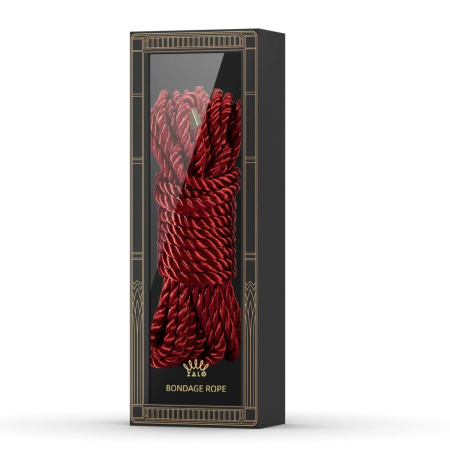 Розкішна мотузка для Шибарі Zalo Bondage Rope Red - фото №2