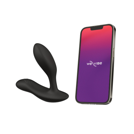 Смарт-вібромасажер простати We-Vibe Vector+ CHARCOAL BLACK, пульт ДК, регульований кут нахилу - фото №2