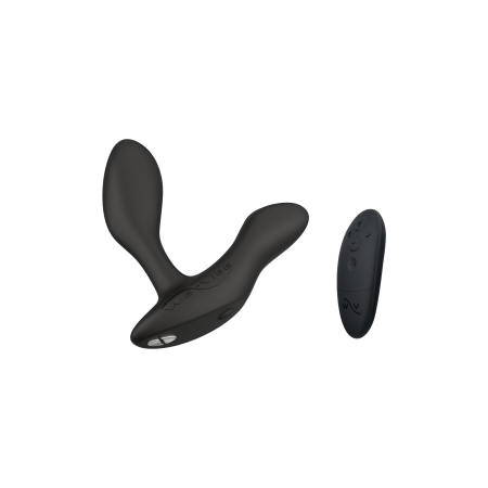 Смарт-вібромасажер простати We-Vibe Vector+ CHARCOAL BLACK, пульт ДК, регульований кут нахилу - фото
