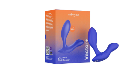 Смарт-вібромасажер простати We-Vibe Vector+ ROYAL BLUE, пульт ДК, регульований кут нахилу №7