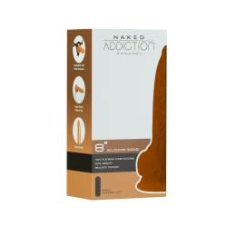 Фалоімітатор ADDICTION Dual Density Silicone Dildo Caramel 8?, присоска, діаметр 4,3 см, віброкуля в - - фото №10