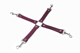 Хрестовина Feral Feelings – 4 Way Connector, натуральна шкіра, burgundy - фото