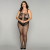 Сітчастий бодістокінг JSY «Ніжна Люсі» Plus Size, black, імітація боді, імітація шнурівки - фото