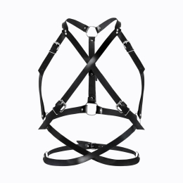 Портупея жіноча Art of Sex - Agnessa Leather harness, Чорний XS-M - фото