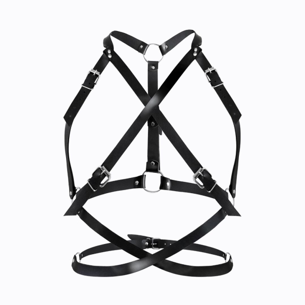 Портупея жіноча Art of Sex - Agnessa Leather harness, Чорний XS-M 