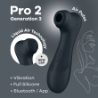 Вакуумний кліторальний стимулятор Satisfyer Pro 2 Generation 3 with Liquid Air Connect App Dark Grey - фото №1