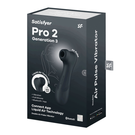 Вакуумний кліторальний стимулятор Satisfyer Pro 2 Generation 3 with Liquid Air Connect App Dark Grey - фото №6