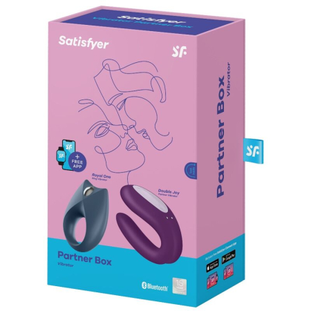 Набір Satisfyer Partner Box 2 (смарт-вібратор для пар Double Joy + віброкільце Royal One) №6