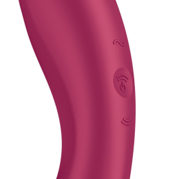 Вакуумний стимулятор з вібрацією Satisfyer Curvy Trinity 1 Red, іграшка 3в1 - - фото №3