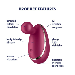 Вібратор для зовнішньої стимуляції Satisfyer Spot On 1 Berry, гнучкий відросток - №3