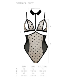 Боді Passion DOMINICA BODY S/M, black - - фото №5