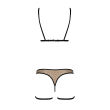 Еротичний комплект спідньої білизни Passion GABI SET L/XL beige, трусики з гартерами - фото №4