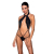 Боді-халтер з екошкіри Passion JANNIES BODY S/M black - фото