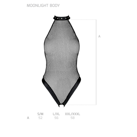 Боді-халтер з відкритим доступом Passion MOONLIGHT BODY S/M black - фото №5