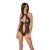 Сітчасте боді з мереживом на грудях Passion SATARA BODY S/M black - фото