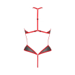Сітчасте боді з мереживом на грудях Passion SATARA BODY L/XL red - фото №4