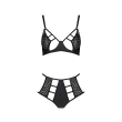 Комплект білизни Passion TASMINA SET S/M black, ліф, високі трусики з корсетом ззаду - фото №3