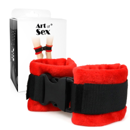 Поножи Art of Sex Ankle Cuffs - Soft Touch Червоні - - фото №3