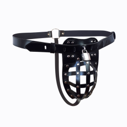 Чоловічий пояс вірності Art of Sex – Vartal, натуральна шкіра - фото