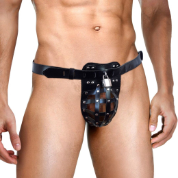 Чоловічий пояс вірності Art of Sex – Vartal, натуральна шкіра - - фото №2