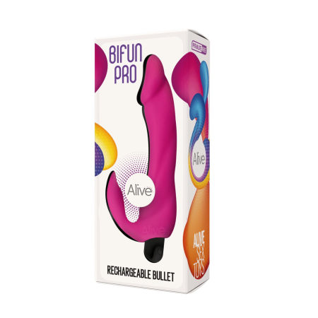 Вібратор вагінально-кліторальний Alive Bifun Pro, Pink, перезаряджуваний №3