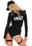Костюм еротичних спецсил Leg Avenue SWAT Team Babe XL, боді, пояс, підв’язки, іграшкова рація, кепка - фото №2