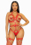 Портупея-тедді з ременів Leg Avenue Studded O-ring harness teddy M Red, екошкіра 