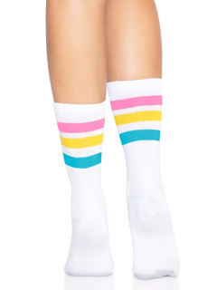Шкарпетки жіночі в смужку Leg Avenue Pride crew socks Pansexual, 37–43 розмір - - фото №2