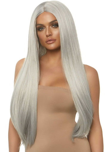 Перука Leg Avenue 33? Long straight center part wig Grey - фото