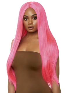 Перука Leg Avenue 33? Long straight center part wig neon pink - фото
