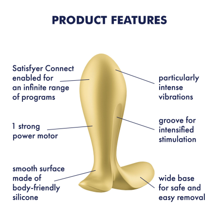 Анальна смарт-пробка з вібрацією Satisfyer Intensity Plug Gold №6