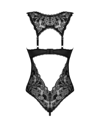 Мереживне боді Obsessive Donna Dream crotchless teddy M/L Black, відкритий доступ - фото №4