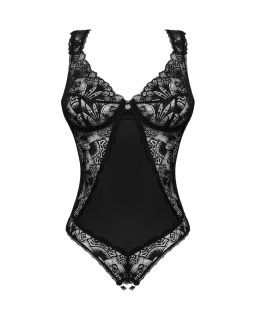 Мереживне боді Obsessive Donna Dream crotchless teddy M/L Black, відкритий доступ - - фото №3