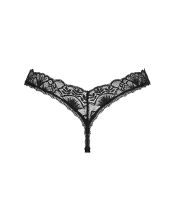 Мереживні стрінги Obsessive Donna Dream thong M/L Black, низька посадка - - фото №4