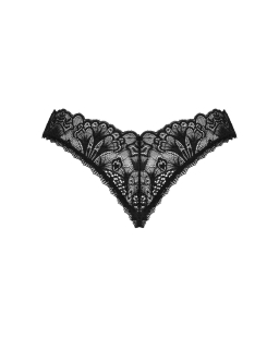 Мереживні стрінги Obsessive Donna Dream crotchless thong M/L Black, відкритий доступ - - фото №4