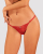Мереживні стрінги Obsessive Lacelove thong M/L Red, низька посадка - фото