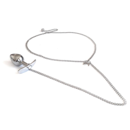 Прикраса на тіло Art of Sex - Long Wear з металевою анальною пробкою М - фото