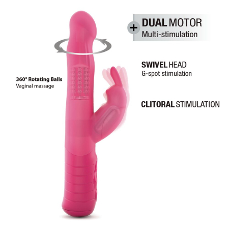 Вібратор-кролик Dorcel Baby Rabbit Magenta 2.0 з перлинним масажем і головкою, що обертається №3