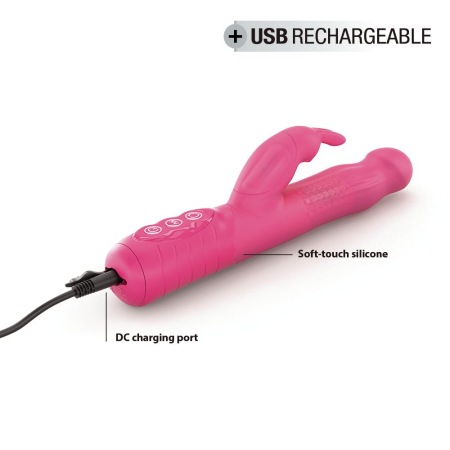 Вібратор-кролик Dorcel Baby Rabbit Magenta 2.0 з перлинним масажем і головкою, що обертається №5