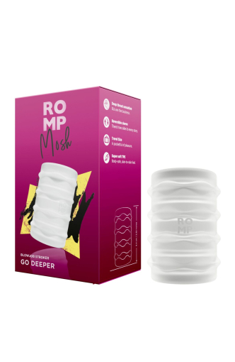 М’який мастурбатор Romp Mosh Transparent, двосторонній, наскрізний, для пар та мінету - фото №6