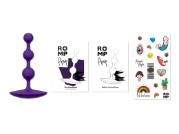 Анальне намисто Romp Amp Dark Purple, силікон, макс. діаметр 2,6 см - - фото №5