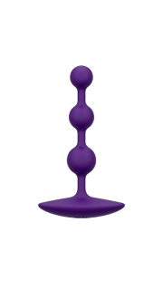 Анальне намисто Romp Amp Dark Purple, силікон, макс. діаметр 2,6 см - фото