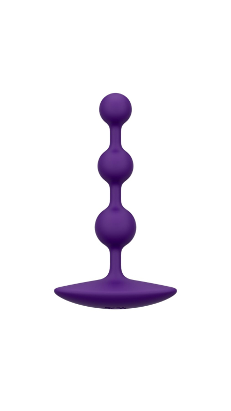 Анальне намисто Romp Amp Dark Purple, силікон, макс. діаметр 2,6 см - фото