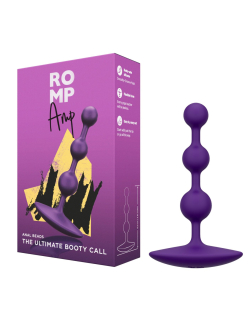 Анальне намисто Romp Amp Dark Purple, силікон, макс. діаметр 2,6 см - - фото №6