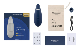 Вакуумний кліторальний стимулятор Womanizer Premium 2 - Blueberry, функції Autopilot та Smart Silence - - фото №6