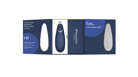 Вакуумний кліторальний стимулятор Womanizer Premium 2 - Blueberry, функції Autopilot та Smart Silence - фото №7