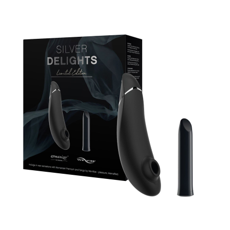 Преміальний подарунковий набір Silver Delights Collection: Womanizer Premium та We-Vibe Tango - фото