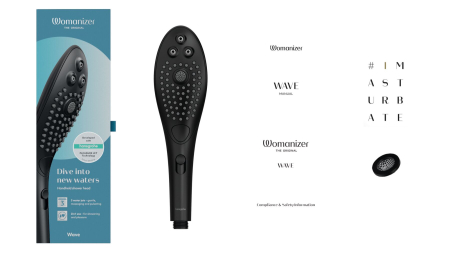 Насадка-стимулятор для душу 2в1 Womanizer Wave Black, масажер для інтимних зон - фото №5
